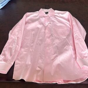 IKE Behar Size 17 Men’s Pink Dress Shirt